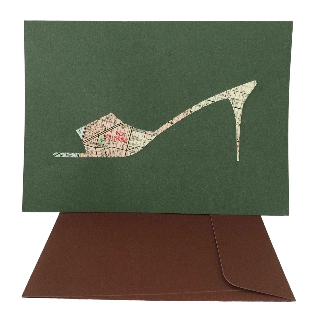 4 Shoe Notecards 4 Envelopes Shirley Kawabuchi Artwork Stewart Tabori & Chang